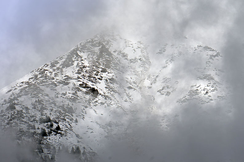 Montée des nuages à Argentière Montée des nuages