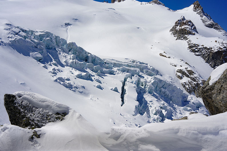 Glacier d'Orny depuis le col des Ecandies Glacier Orny